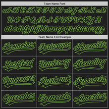 Laden Sie das Bild in den Galerie-Viewer, Uksn Individuelles Schwarz Schwarz-Neongrün Zweiknopf Unisex Softball-Trikot