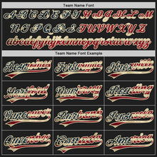 Laden Sie das Bild in den Galerie-Viewer, Uksn Individuelles Schwarz Vintage USA-Flagge-City-Creme Zweiknopf Unisex Softball-Trikot