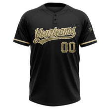 Laden Sie das Bild in den Galerie-Viewer, Uksn Individuelles Schwarz Camouflage-City-Creme Zweiknopf Unisex Softball-Trikot
