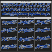 Laden Sie das Bild in den Galerie-Viewer, Uksn Individuelles Schwarz Grau Nadelstreifen Royalblau Zweiknopf Unisex Softball-Trikot