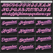 Laden Sie das Bild in den Galerie-Viewer, Uksn Individuelles Schwarz Violett Nadelstreifen Mittelrosa Zweiknopf Unisex Softball-Trikot