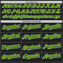 Laden Sie das Bild in den Galerie-Viewer, Uksn Individuelles Schwarz Hellblau Nadelstreifen Neongrün Zweiknopf Unisex Softball-Trikot