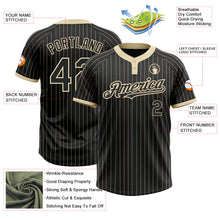 Laden Sie das Bild in den Galerie-Viewer, Uksn Individuelles Schwarz Creme mit Nadelstreifen Creme Zweiknopf Unisex Softball-Trikot