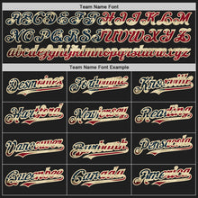 Laden Sie das Bild in den Galerie-Viewer, Uksn Individuelles Schwarz Creme mit Nadelstreifen Vintage USA-Flagge Zweiknopf Unisex Softball-Trikot