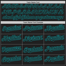 Laden Sie das Bild in den Galerie-Viewer, Uksn Individuelles Schwarz Petrol Nadelstreifen Petrol Zweiknopf Unisex Softball-Trikot