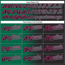 Laden Sie das Bild in den Galerie-Viewer, Uksn Individuelles Schwarz Kelly-Grün-Pink Farbverlauf-Mode Zweiknopf Unisex Softball-Trikot