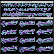 Laden Sie das Bild in den Galerie-Viewer, Uksn Individuelles Schwarz Petrol-Violett Zweiknopf Unisex Softball-Trikot