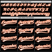 Laden Sie das Bild in den Galerie-Viewer, Uksn Individuelles Schwarz Weiß-Orange Zweiknopf Unisex Softball-Trikot