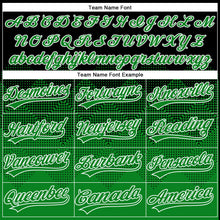 Laden Sie das Bild in den Galerie-Viewer, Uksn Individuelles Schwarz Grasgrün-Weiß 3D-Farbverlauf-Quadratform Zweiknopf Unisex Softball-Trikot