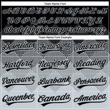 Laden Sie das Bild in den Galerie-Viewer, Uksn Individuelles Schwarz Silber 3D-Farbverlauf-Quadratform Zweiknopf Unisex Softball-Trikot