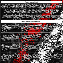 Laden Sie das Bild in den Galerie-Viewer, Uksn Individuelles Schwarz Rot-Weiß Tropf-Spritzklecks gebrochene Textur Zweiknopf Unisex Softball-Trikot
