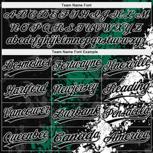 Laden Sie das Bild in den Galerie-Viewer, Uksn Individuelles Schwarz Kelly-Grün-Weiß Tropf-Spritzklecks gebrochene Textur Zweiknopf Unisex Softball-Trikot