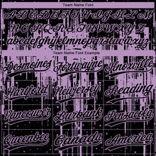 Laden Sie das Bild in den Galerie-Viewer, Uksn Individuelles Schwarz Hellviolett Tropf-Spritzfarbe Zweiknopf Unisex Softball-Trikot