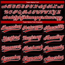 Laden Sie das Bild in den Galerie-Viewer, Uksn Individuelles Schwarz Rot-Weiß Farbverlauf-Stil Funkelnder Stern Zweiknopf Unisex Softball-Trikot