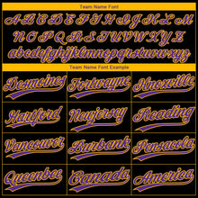 Laden Sie das Bild in den Galerie-Viewer, Uksn Individuelles Schwarz Violett-Gold Farbverlauf-Stil Funkelnder Stern Zweiknopf Unisex Softball-Trikot