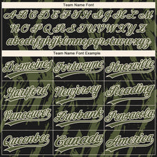 Laden Sie das Bild in den Galerie-Viewer, Uksn Individuelles Schwarz Oliv-Creme Spritzklecks zerrissener scharfer Pinselstrich Zweiknopf Unisex Softball-Trikot