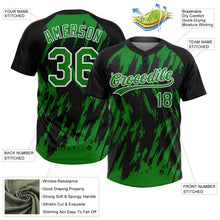 Laden Sie das Bild in den Galerie-Viewer, Uksn Individuelles Schwarz Grasgrün-Weiß Spritzklecks zerrissener scharfer Pinselstrich Zweiknopf Unisex Softball-Trikot