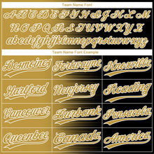 Laden Sie das Bild in den Galerie-Viewer, Uksn Individuelles Schwarz Altgold-Weiß Farbverlauf Horizontaler Streifen Zweiknopf Unisex Softball-Trikot