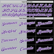 Laden Sie das Bild in den Galerie-Viewer, Uksn Individuelles Schwarz Violett-Grau Split Fashion Funktions-T-Shirt