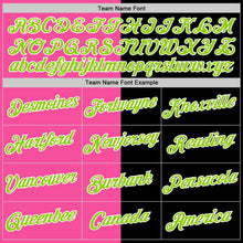 Laden Sie das Bild in den Galerie-Viewer, Uksn Individuelles Schwarz Neongrün-Pink Split Fashion Funktions-T-Shirt