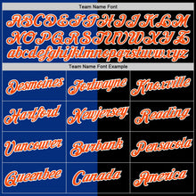 Laden Sie das Bild in den Galerie-Viewer, Uksn Individuelles Schwarz Orange-Royalblau Split Fashion Funktions-T-Shirt