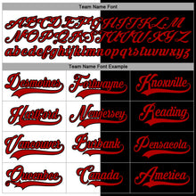 Laden Sie das Bild in den Galerie-Viewer, Uksn Individuelles Schwarz Rot-Weiß Split-Fashion Eishockey-Trikot mit Schnürkragen