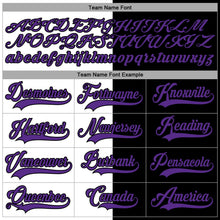 Laden Sie das Bild in den Galerie-Viewer, Uksn Individuelles Schwarz Violett-Weiß Split-Fashion Eishockey-Trikot mit Schnürkragen