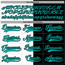 Laden Sie das Bild in den Galerie-Viewer, Uksn Individuelles Schwarz Aqua-Weiß Split-Fashion Eishockey-Trikot mit Schnürkragen