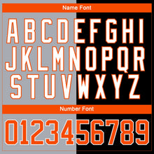 Laden Sie das Bild in den Galerie-Viewer, Uksn Individuelles Schwarz Orange Grau-Weiß Split-Fashion Eishockey-Trikot mit Schnürkragen