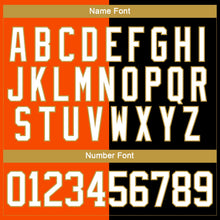 Laden Sie das Bild in den Galerie-Viewer, Uksn Individuelles Schwarz Weiß Orange-Altgold Split-Fashion Eishockey-Trikot mit Schnürkragen