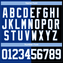 Laden Sie das Bild in den Galerie-Viewer, Uksn Individuelles Schwarz Weiß Royalblau-Hellblau Split-Fashion Eishockey-Trikot mit Schnürkragen