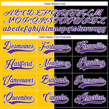 Laden Sie das Bild in den Galerie-Viewer, Uksn Individuelles Schwarz Violett Gelb-Weiß Split-Fashion Eishockey-Trikot mit Schnürkragen