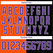 Laden Sie das Bild in den Galerie-Viewer, Uksn Individuelles Schwarz Violett Orange-Weiß Split-Fashion Eishockey-Trikot mit Schnürkragen