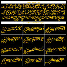 Laden Sie das Bild in den Galerie-Viewer, Uksn Individuelles Bestickt Schwarz Schwarz-Gold Sport Pullover Sweatshirt Hoodie