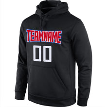 Laden Sie das Bild in den Galerie-Viewer, Uksn Individuelles Bestickt Schwarz Rot-Weiß Sport Pullover Sweatshirt Hoodie