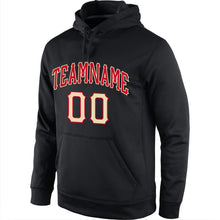Laden Sie das Bild in den Galerie-Viewer, Uksn Individuelles Bestickt Schwarz Rot-Creme Sport Pullover Sweatshirt Hoodie