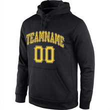 Laden Sie das Bild in den Galerie-Viewer, Uksn Individuelles Bestickt Schwarz Gold-Weiß Sport Pullover Sweatshirt Hoodie