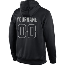 Laden Sie das Bild in den Galerie-Viewer, Uksn Individuelles Bestickt Schwarz Schwarz-Grau Sport Pullover Sweatshirt Hoodie