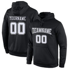 Laden Sie das Bild in den Galerie-Viewer, Uksn Individuelles Bestickt Schwarz Weiß-Grau Sport Pullover Sweatshirt Hoodie