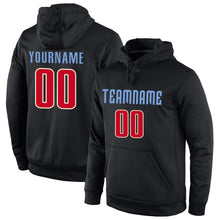Laden Sie das Bild in den Galerie-Viewer, Uksn Individuelles Bestickt Schwarz Rot-Creme Sport Pullover Sweatshirt Hoodie