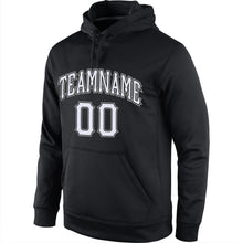 Laden Sie das Bild in den Galerie-Viewer, Uksn Individuelles Bestickt Schwarz Weiß-Grau Sport Pullover Sweatshirt Hoodie