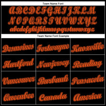Laden Sie das Bild in den Galerie-Viewer, Uksn Individuelles Schwarz Orange-Schwarz Funktions-T-Shirt