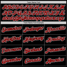 Laden Sie das Bild in den Galerie-Viewer, Uksn Individuelles Schwarz Rot-Weiß Funktions-T-Shirt