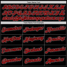 Laden Sie das Bild in den Galerie-Viewer, Uksn Individuelles Bestickt Schwarz Rot-Weiß Sport Pullover Sweatshirt Hoodie