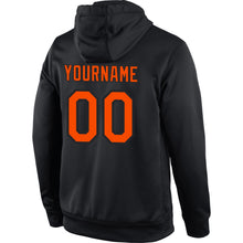 Laden Sie das Bild in den Galerie-Viewer, Uksn Individuelles Bestickt Schwarz Orange Sport Pullover Sweatshirt Hoodie