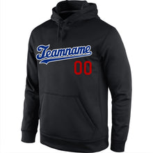 Laden Sie das Bild in den Galerie-Viewer, Uksn Individuelles Bestickt Schwarz Royalblau-Rot Sport Pullover Sweatshirt Hoodie