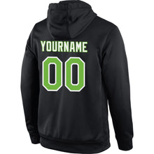 Laden Sie das Bild in den Galerie-Viewer, Uksn Individuelles Bestickt Schwarz Neongrün-Weiß Sport Pullover Sweatshirt Hoodie