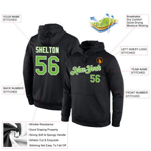 Laden Sie das Bild in den Galerie-Viewer, Uksn Individuelles Bestickt Schwarz Neongrün-Weiß Sport Pullover Sweatshirt Hoodie