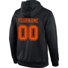 Laden Sie das Bild in den Galerie-Viewer, Uksn Individuelles Bestickt Schwarz Orange Sport Pullover Sweatshirt Hoodie