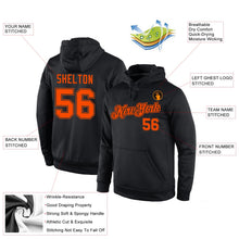 Laden Sie das Bild in den Galerie-Viewer, Uksn Individuelles Bestickt Schwarz Orange Sport Pullover Sweatshirt Hoodie